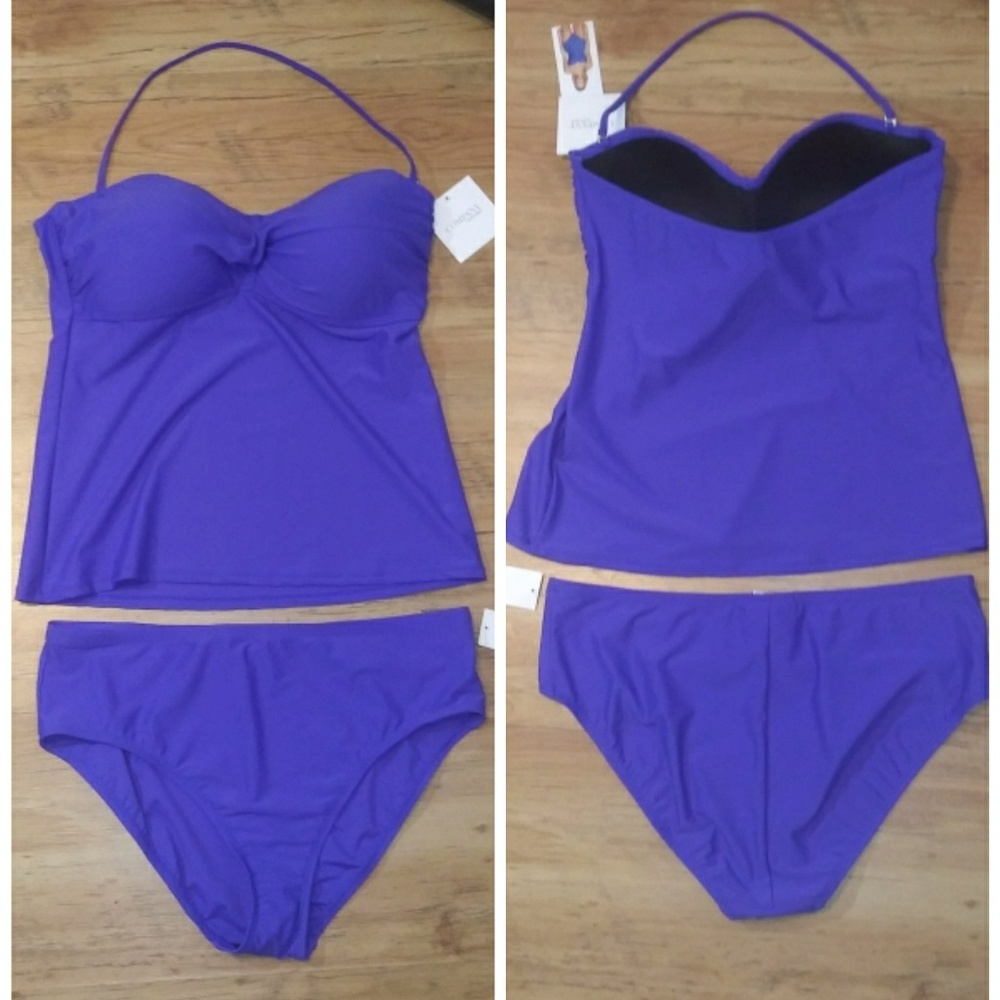 2PC Purple Tankini